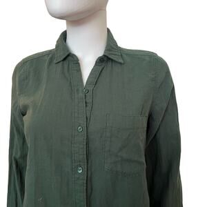 Abercrombie & Fitch A&F Green Flannel Button-Down Shirt Top S